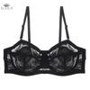 Летний тонкий бюстгальтер без бретелек для женщин, красивый кружевной бюстгальтер со спинкой, большой размер, нескользящий дышащий бюстгальтер