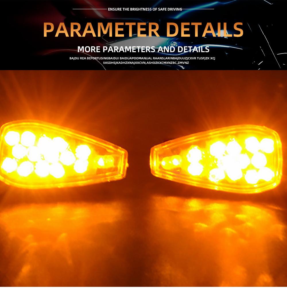 2/4pcs/set Motorcycle LED Turn Signals Flashing Motorbike LED Bendable Daytime Running Lights Universal Car Accessories