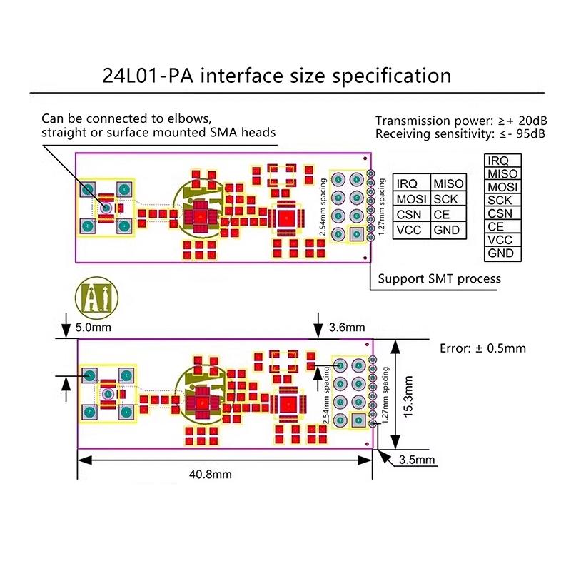 1 шт. Nrf24L01+Pa+Lna беспроводной модуль с антенной 1000 метров на большие расстояния Fz04100410