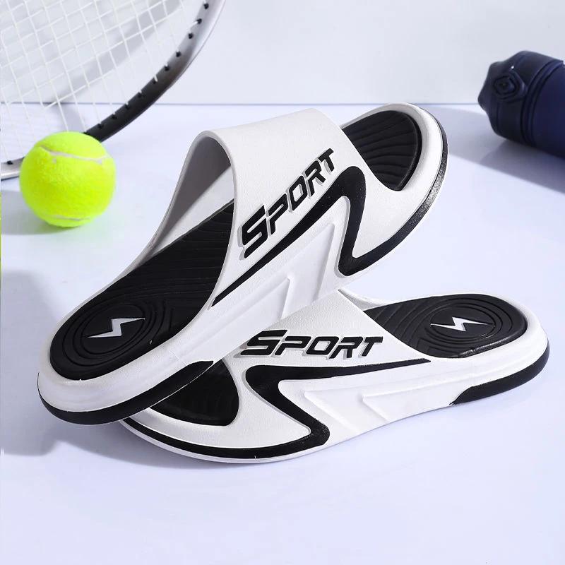 Male Slipper Pvc Beach Men's Shoe Casual Low Price Clappers 2024 Trend Comfortable Slides With Korean Style Adult Fun Eva Style