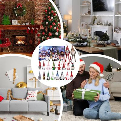 24 календаря обратного отсчета в виде гнома, игрушки для вечеринок с обратным отсчетом