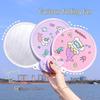 Портативный мультяшный мини-складной веер - Милый круглый веер для женщин, детей, студентов и для домашнего использования летом