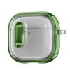 Прозрачный гальванизированный чехол для беспроводных наушников AirPods 4 с переключателем