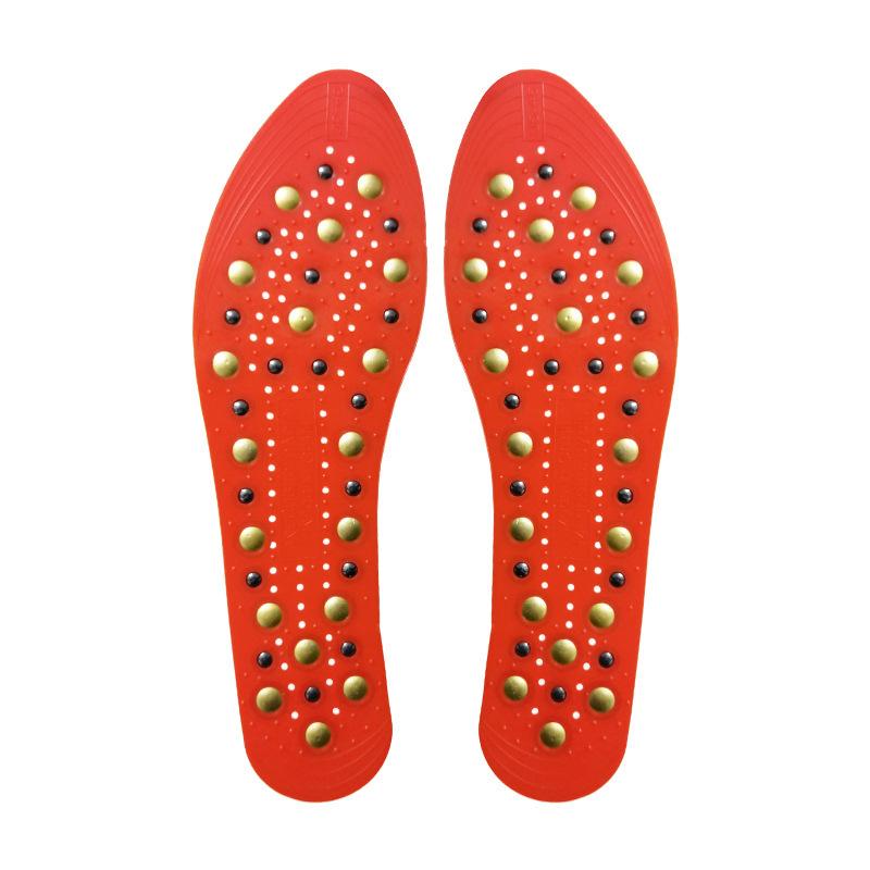 Магнитные акупрессурные стельки, циркуляция, земляные золотые массажные стельки, магнитные дышащие фитнес-акупунктурные массажные рефлекторные накладки на обувь