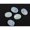 10X14 MM Natural Rainbow Moonstone Briolite Oval Faceted Gemstone 5 Pcs Lot RML-962