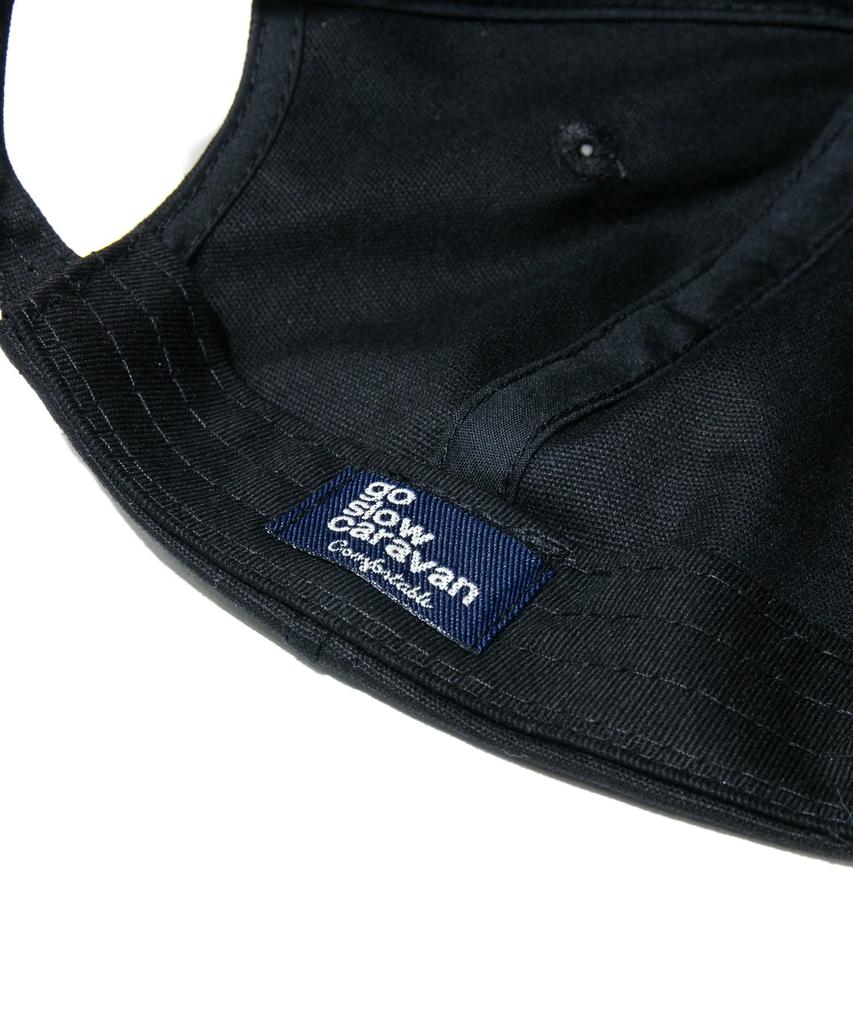[go slow caravan] 342901 Light Canvas Logo BB Cap, Black, Free Size