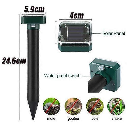 Ultrasonic Solar Repellent Scare Pests Snakes Rats