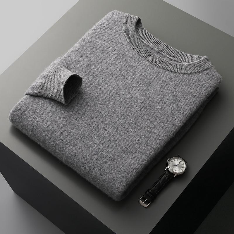 Мужской кашемировый свитер Qinghe Cashmere 30% Кашемир 70% Шерсть Мужской осенне-зимний кашемировый пуловер Мягкий и теплый