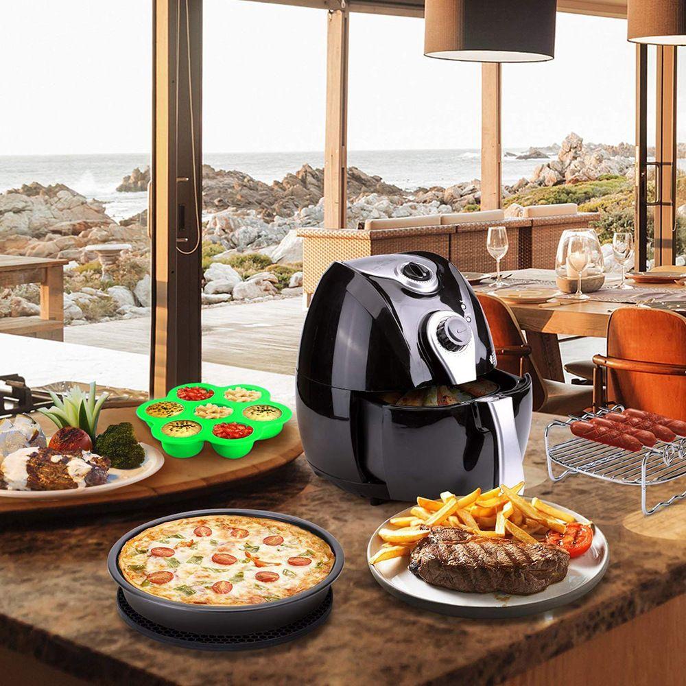 Аксессуары для аэрофритюрницы из нержавеющей стали, поднос, решетка, формы для выпечки, решетка для гриля, решетка для аэрофритюрницы