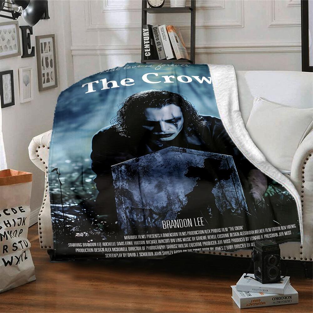 1pc Real Love Is Forever The Crow Throw Blanket Soft Flannel, Cozy All Season Polyester Perfect for Home, Office