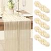 90x300 см трикотажная скатерть для стола свадьба день рождения вечеринка банкет украшение марлевая ткань вуаль скатерть Twist покрытие стола