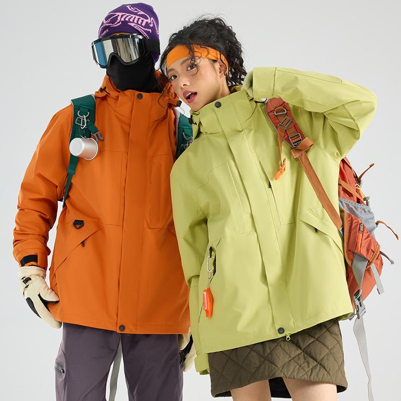 Direct sales autumn and winter outdoor jacket men and women three-in-one removable liner couple jacket group buying