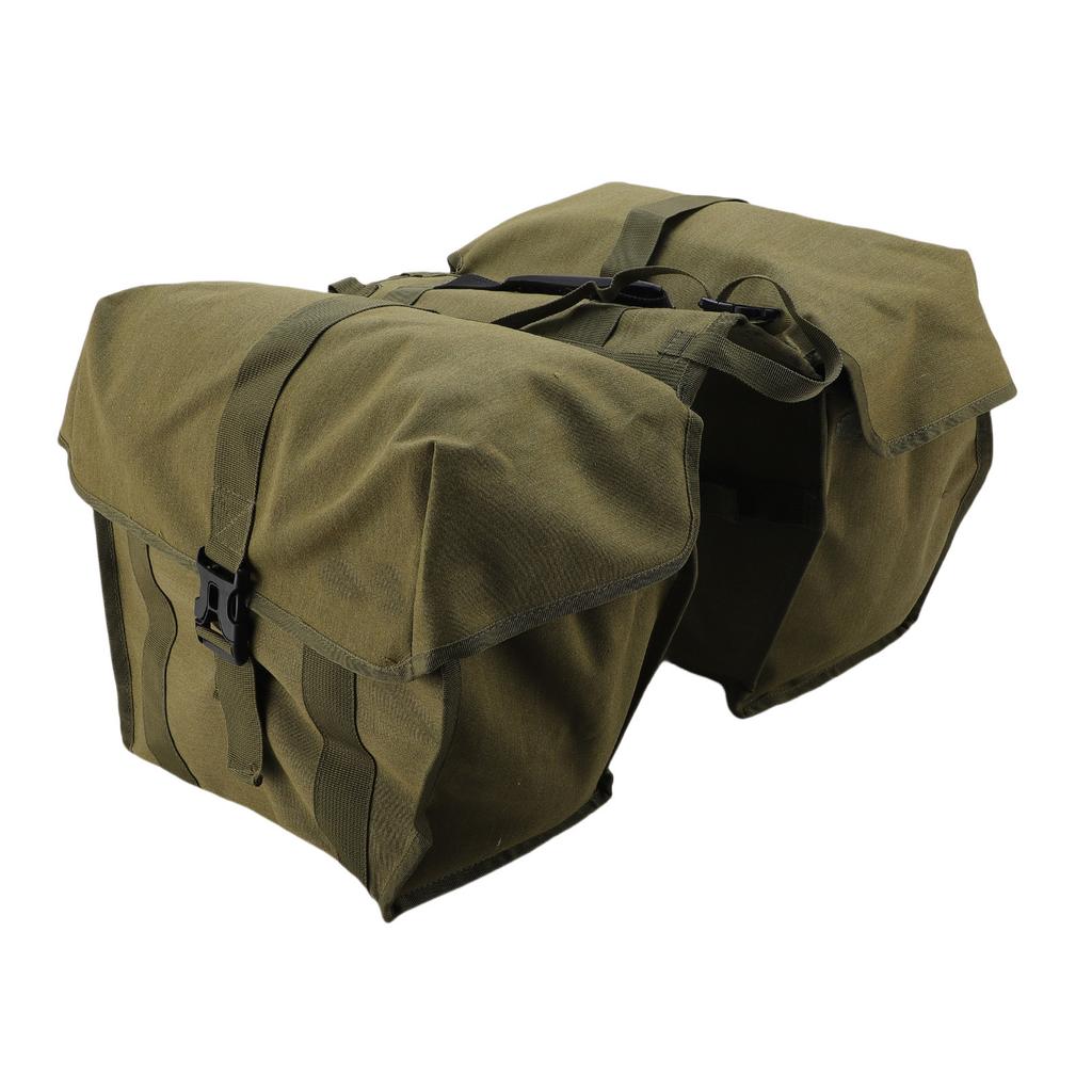 Двойная сумка на велосипедное сиденье, водонепроницаемый холст, большая вместимость, двойная боковая сумка на задний багажник велосипеда для велоспорта