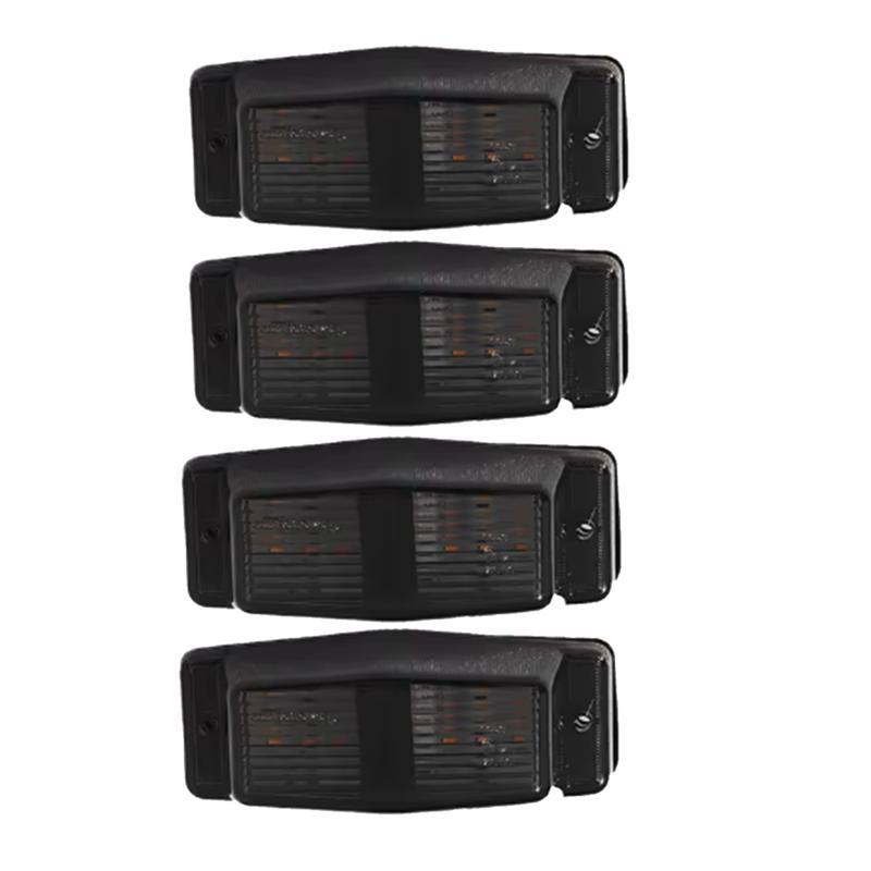 4 шт. Дымчато-белый Передний свет решетки радиатора Светодиодный габаритный фонарь Для Scania Volvo Man Benz Грузовик Грузовик Двойной гонщик Указатель поворота-A87Q