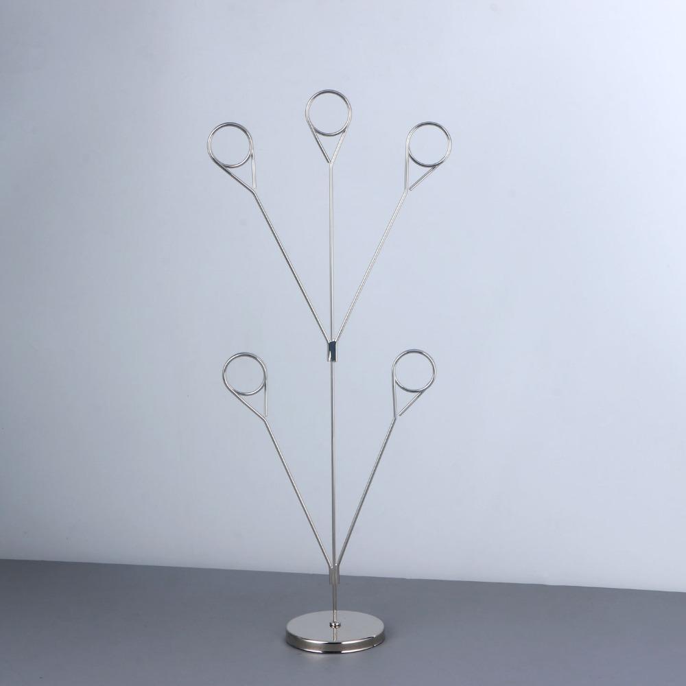 Metal Photo Holder 5-Branch Metal Seat Clamp Stylish Display Stand Party Decoration