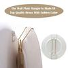 1 Set Metal Plate Spring Hanger with Wall Mount Hook Clear Protector Invisible W-shape Adjustable Round Rectangle Square Ceramic Decorative