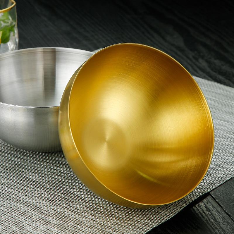 Креативная корейская салатница из нержавеющей стали большой емкости для лапши быстрого приготовления, фруктов, миски для рамена, бытовая посуда, контейнер для еды