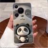 Задняя крышка для Huawei Pura70 Pura 70 Pro Plus Чехол Роскошный Милый Любовь Кролик Забавный Рисунок Прозрачный Мягкий Тонкий ТПУ Силиконовый Чехол для Телефона