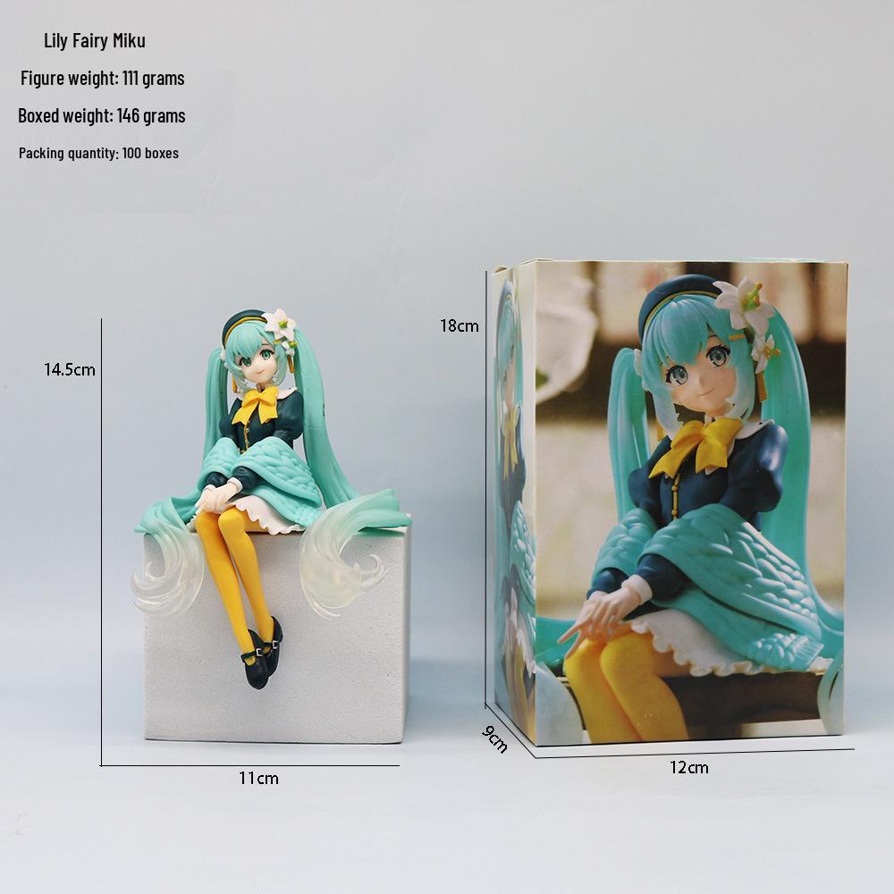 High-Quality Sakura Hatsune Miku PVC Doll with Decorative Chassis Ornaments