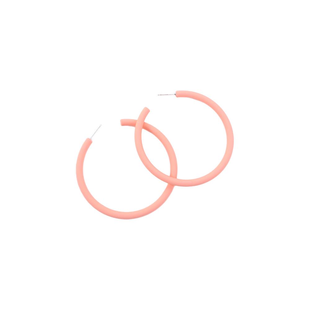 Women Simple Personality Candy Color Round C-shaped Women Jewelry Hoop Earrings Round Earrings