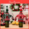 Уютный рождественский свитер Набор для винных бутылок Декоративный вязаный декор для атмосферы стола