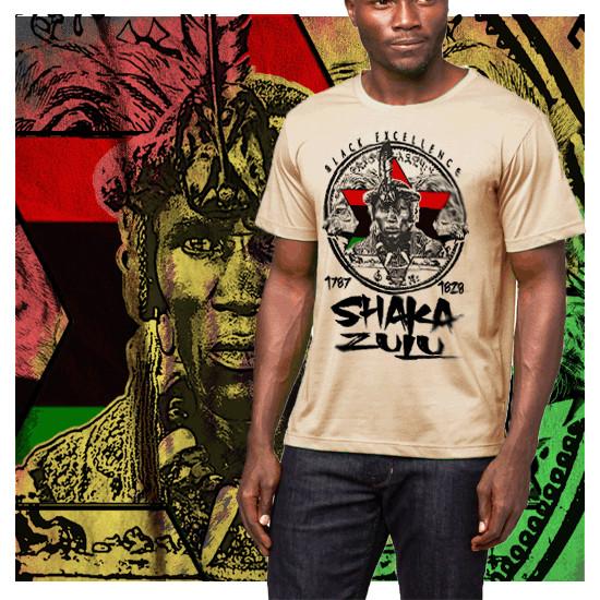 African King Shaka Zulu Warrior Marcus Garvey Melanin Pride Africa Roots Unisex T-Shirt