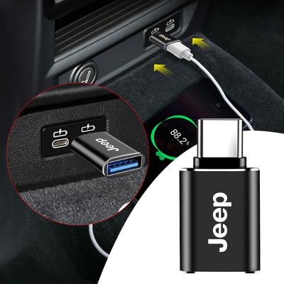 Автомобильный USB Type C Кабель Конвертер Адаптер для Зарядки Автоаксессуары для Jeep Patriot Liberty Renegade Compass Grand Cherokee Wrangler