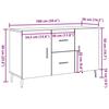 VidaXL Buffet vieux bois 100x36x60 cm bois d'ingénierie, meuble de rangement, meuble de rangement de cuisine, meuble de 857322
