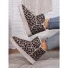2025 Padded Flat Soft Sole Leopard Winter Padded Extra Thick Leopard Flat Snow Boots Female