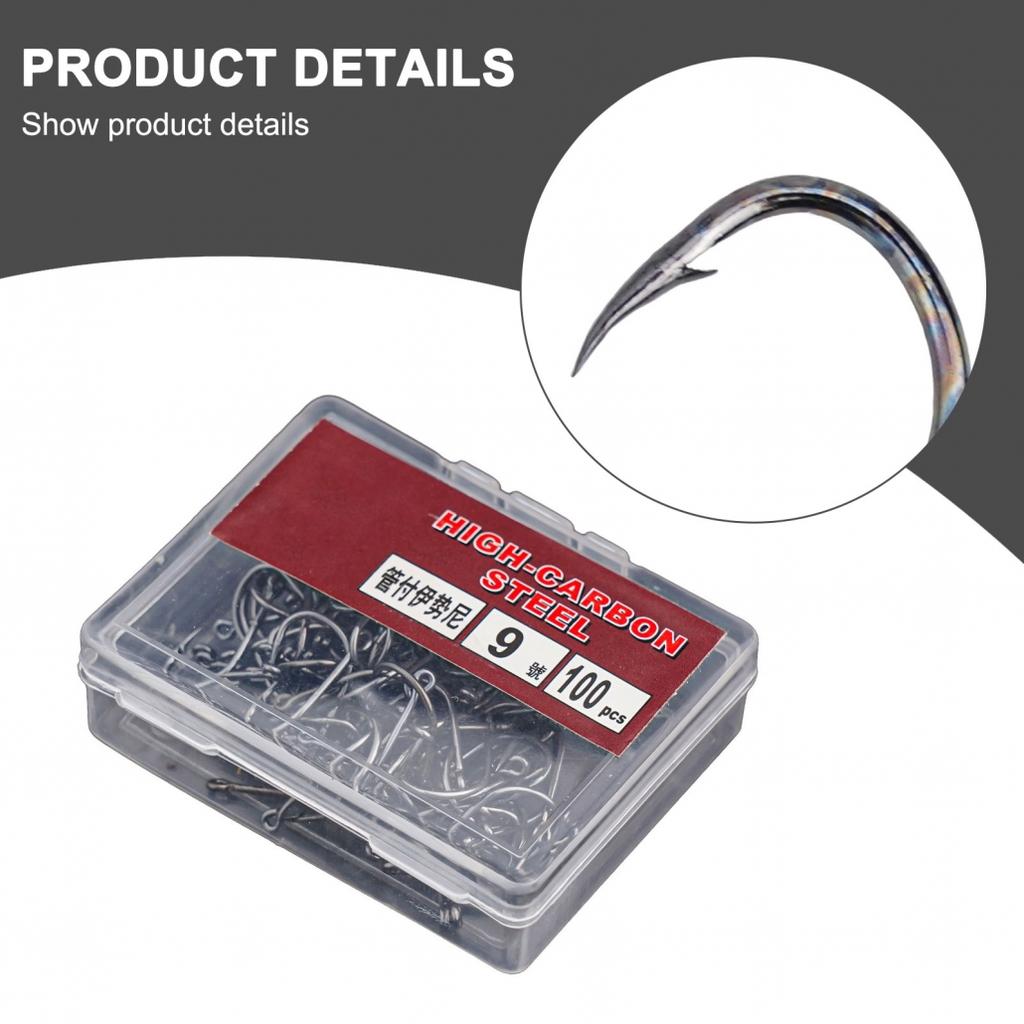 Brand New Fishing Accessorie Fish Hook Super 100pcs 27g Carbon Steel