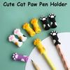 5 шт. мультяшный чехол для карандаша, супер милый колпачок для карандаша в виде кошачьей лапки, мягкий силиконовый протектор для карандаша