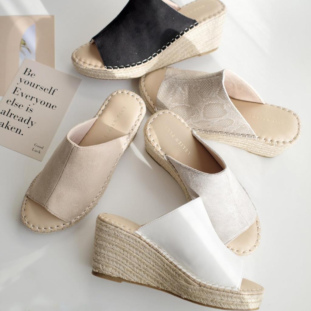 Джутовые клоги на танкетке FX010 серебристые [AmiAmi] Сандалии, Сандалии, Сандалии, Подошва, Мюли, Каблук 7,5 см, Женские, Клоги, Лето, Сандалии, (39 (24.0см -