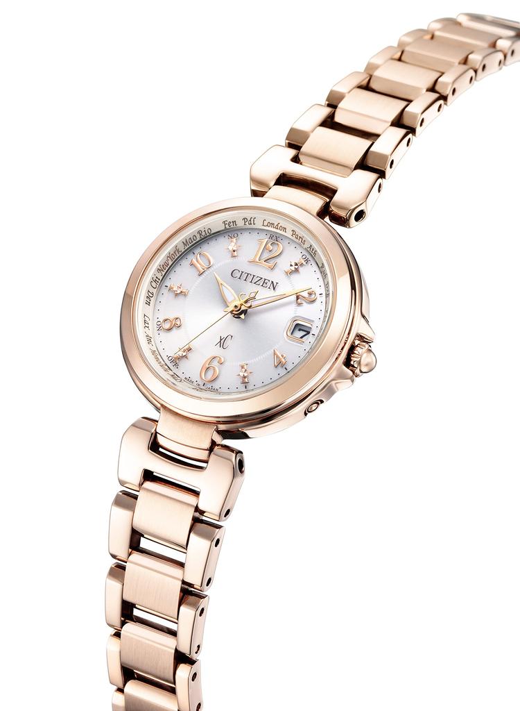Cross Sea Radio Watch Waterproof White Basic Collection Happy Flight Pink [Citizen] Eco-Drive EC1037-51A Women's