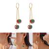 Christmas Theme Alloy Earrings With Suede Tassels Details For Seasonal Wear