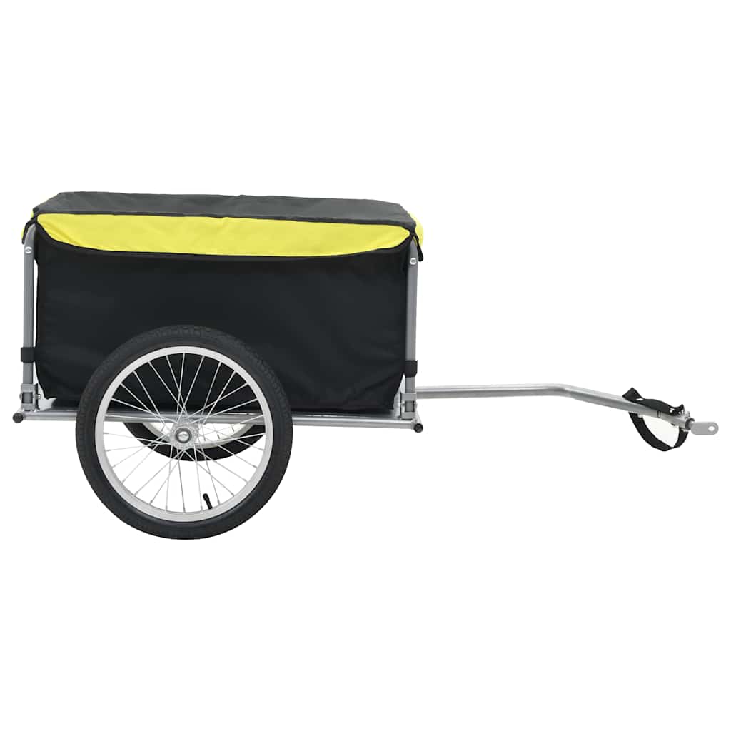 Bicycle Trailer Black and Yellow 65 kg Capacity