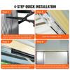 Garage Door Seals Bottom Rubber, U Shape +O Ring Combination Garage Door Bottom Weather Seal, 16ft Weatherproofing Garage Door Seal, 5/16 inch T-ends