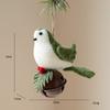 Lifelike Xmas Tree Cute Birds Soft Plush Wreath Bird Ornaments Christmas Hanging Pendant  Fireplace