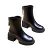 Coarse Heel Short Boots Women's Spring and Autumn Single Boots Brown Platform Martin Boots Women's New Women's Boots Medium Boots Women