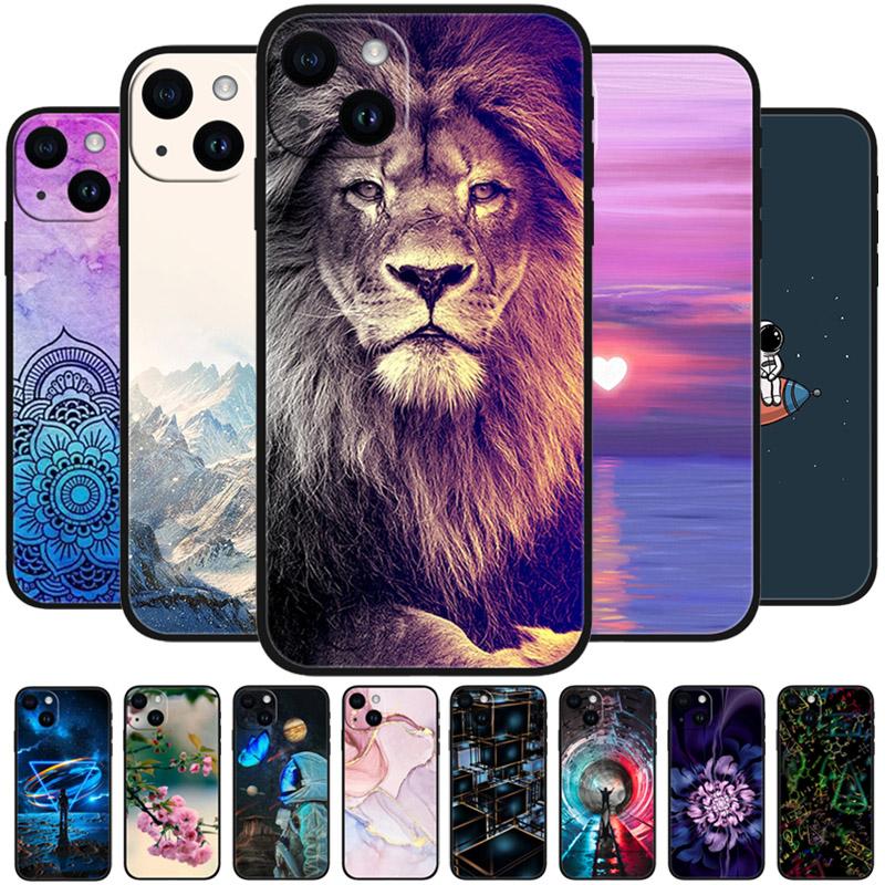 Милый чехол для телефона с животными для iPhone 15 Plus, мягкий силикон TPU, ударопрочная задняя крышка для iPhone 15 Pro Max 15Pro, защитные чехлы