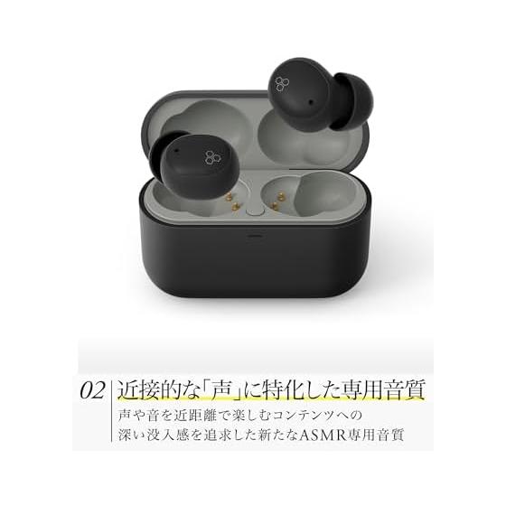 [Ограниченная серия Amazon.co.jp] final ZE500 для ASMR, Беспроводные наушники, Ультрамаленькие, Рекомендуются для сна (ЧЕРНЫЙ)
