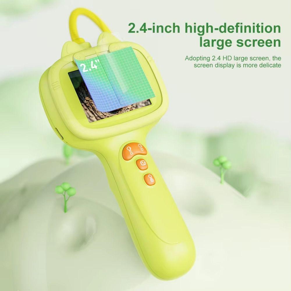 1080p HD Probe Kid Endoscope Camera 2.4-inch Display Handheld Endoscope  Educational Teaching