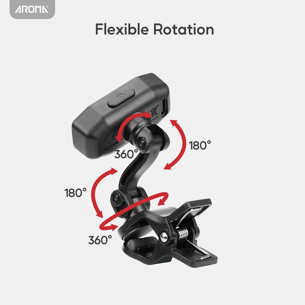 Aroma Поддерживает TFT Легко Читаемый Даже при Сильном Вращении Совместим с и Укулеле Клипсовый Тюнер, Перезаряжаемый, Высокоскоростная Настройка, Высокопроизводительный