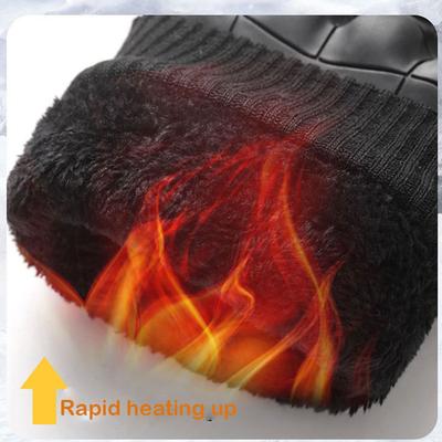 Сенсорные мотоперчатки Зимние ветрозащитные мотоперчатки Полный палец Guantes Moto Мужские перчатки для езды на мотоцикле Черные