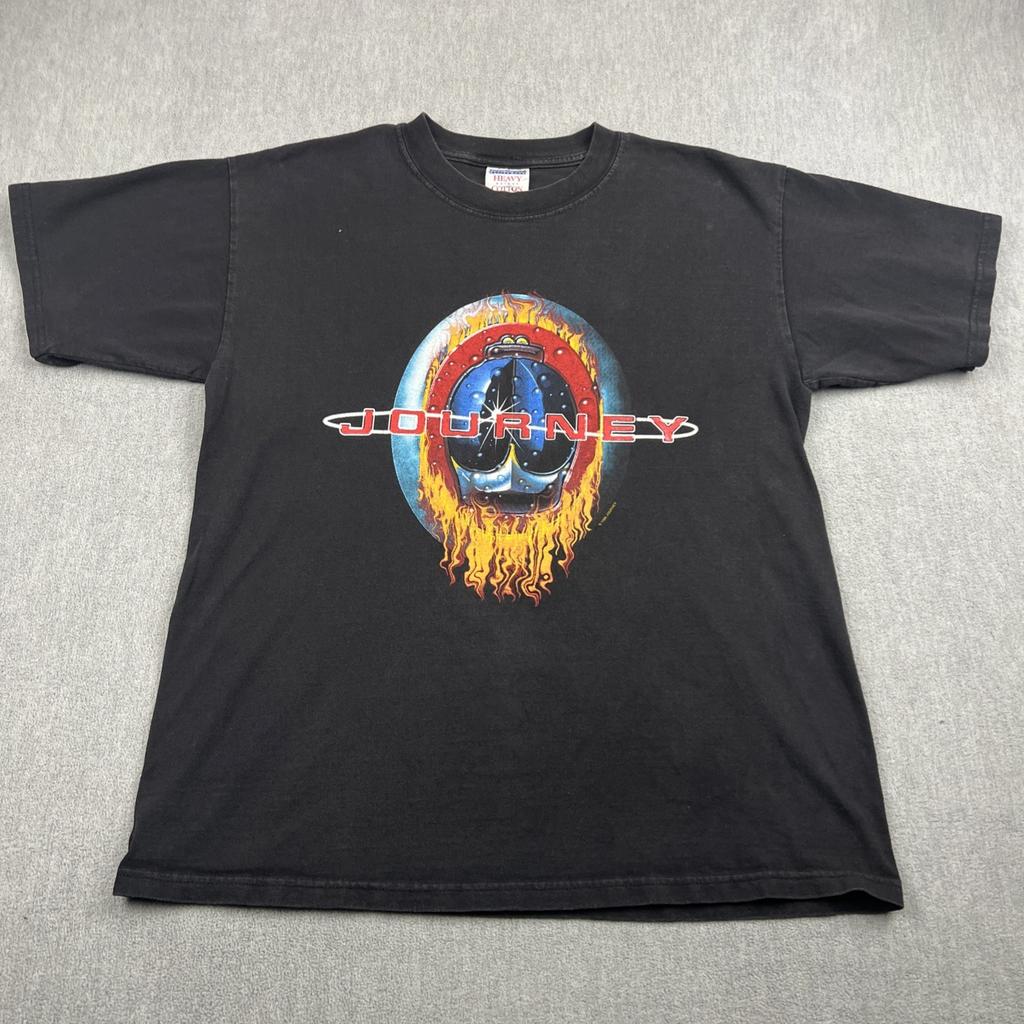 Vintage 90’s Journey “Vacation’s Over” Concert T-Shirt Adult L Black World Tour