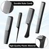 4 Pcs Professional Black Comb Set, Combs for Women and Man, Styling Comb, Rat Tail, Wide and Fine Tooth Hair Dressing Combs for Teasing and Parting,
