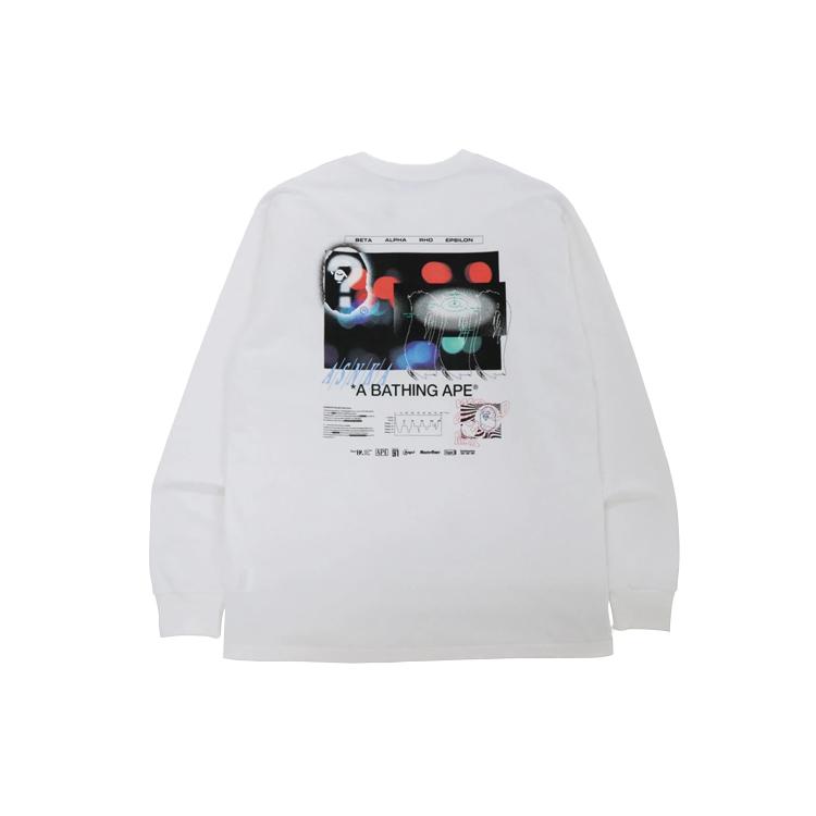 Bape Футболка с длинным рукавом Relaxed Fit Time To Sleep 1H70-111-003