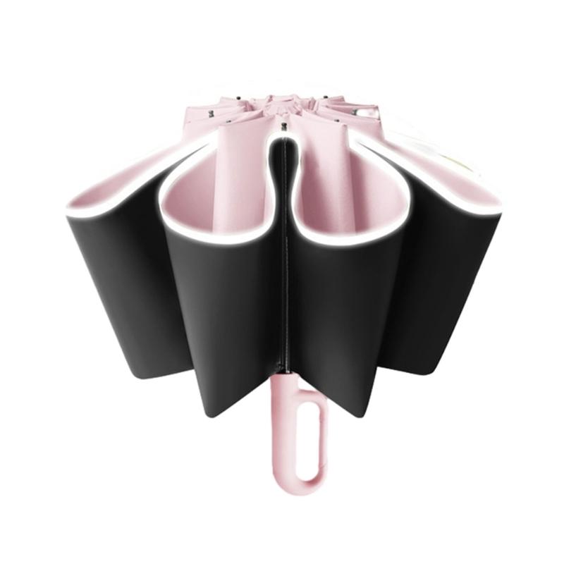 Мини-зонт с положительным/обратным ходом, крепкий для путешествий в дождливую погоду X3UC