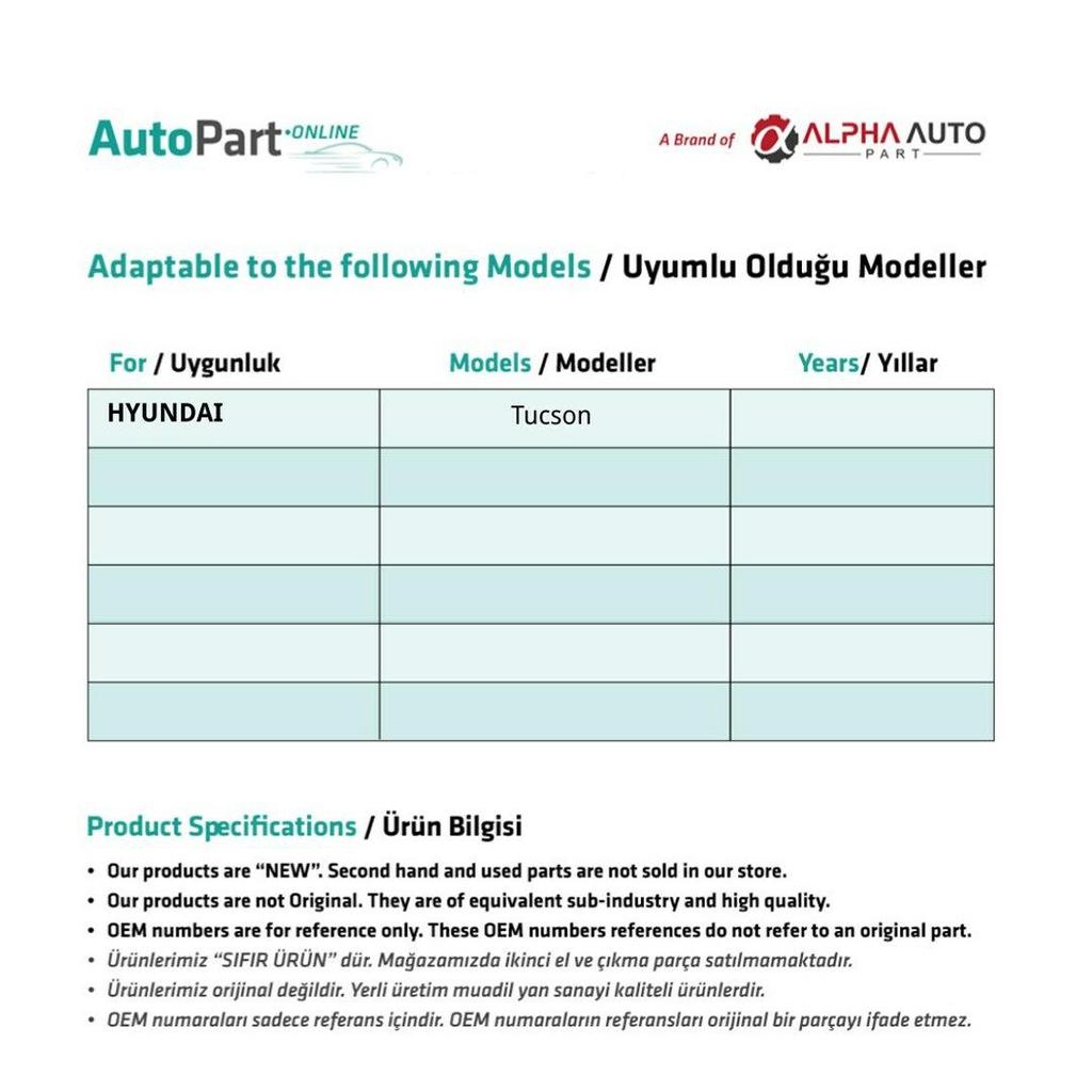 Left-Right Door Lock Catch Set for Hyundai Tucson