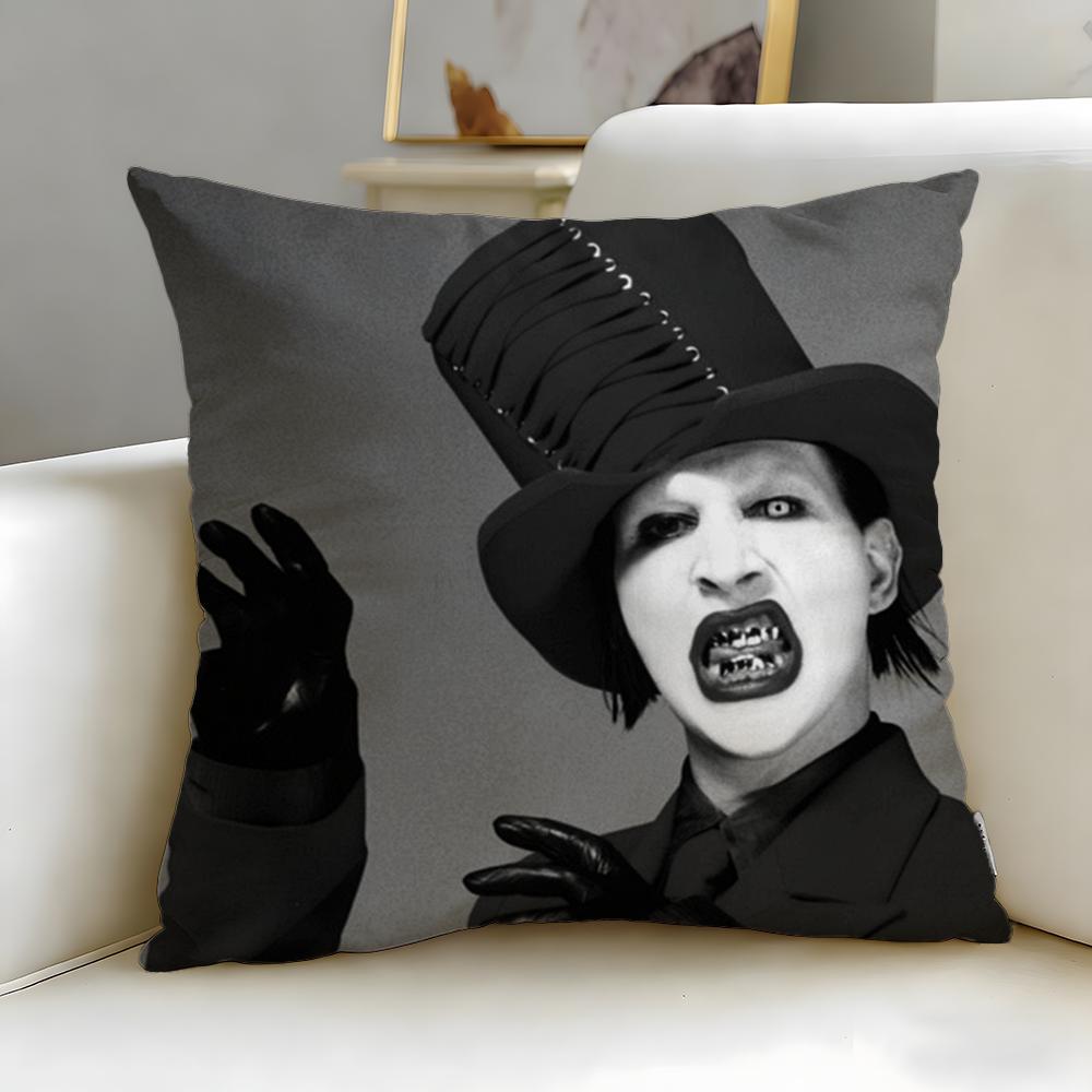 Модная новая наволочка Marilyn Manson Мягкая Легко стирающаяся Универсальная для дивана, кровати, путешествий и офиса