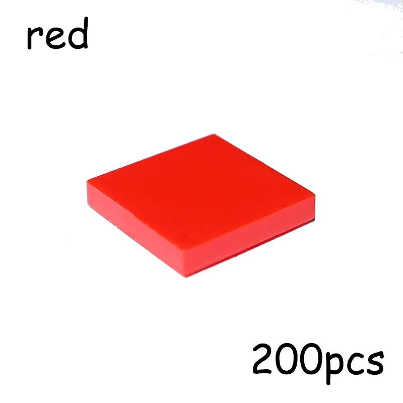 200PCS Flat Tile MOC Assemble Particles 3068 Size 2x2 Bricks Smooth 2*2 Building Blocks DIY Educational Creative Toy for Kids